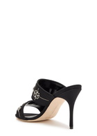 Manolo Blahnik Ralota 90 Crystal-embellished Crepe de Chine Mules Black