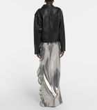 David Koma Oversized leather jacket