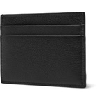 Valentino - Logo-Appliquéd Full-Grain Leather Cardholder - Black