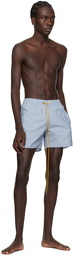 Rhude Blue Embroidered Swim Shorts