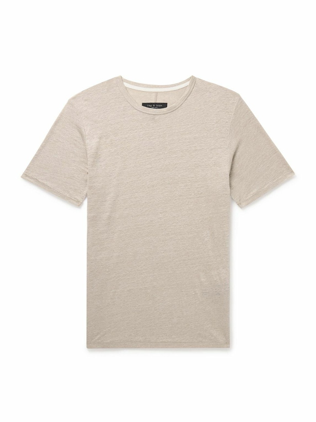 Photo: Rag & Bone - Classic Linen T-Shirt - Neutrals