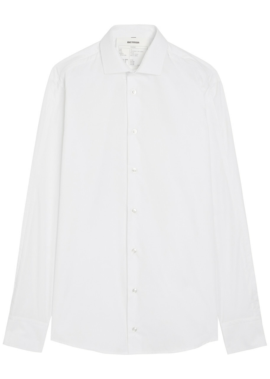 Bettter Zipped Sleeve Cotton-blend Shirt White