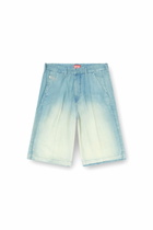 Diesel Shorts in fluid overdyed denim - Denim short pants Mens in Blue