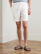 Frescobol Carioca - Felipe Straight-Leg Linen and Cotton-Blend Drawstring Shorts - White
