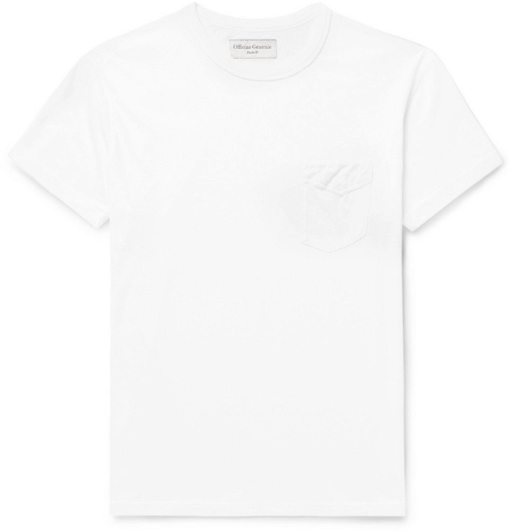 Photo: Officine Generale - Cotton-Jersey T-Shirt - Men - White