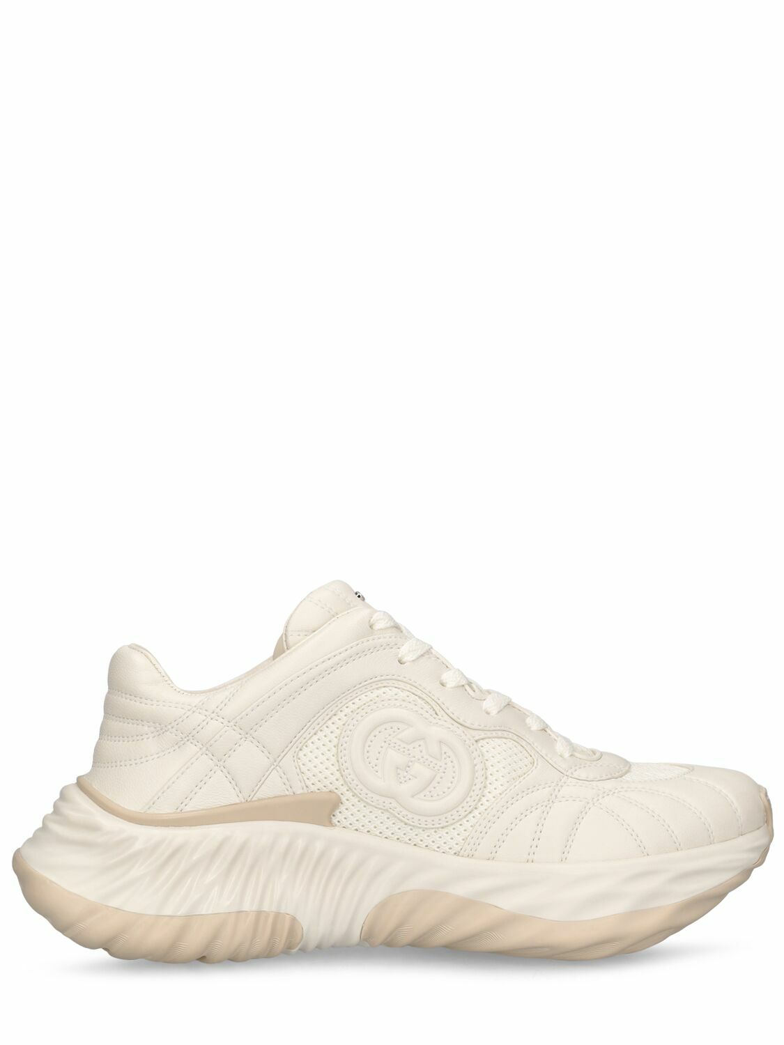 GUCCI - 65mm Ripple Leather Sneakers Gucci