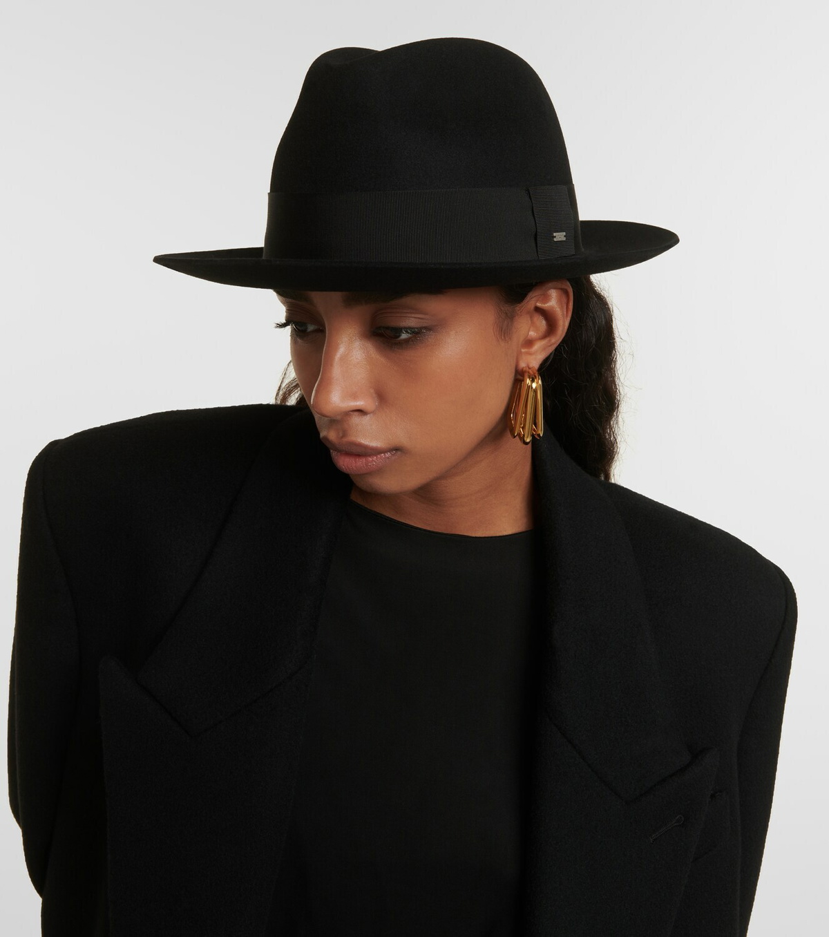 Saint Laurent Wool felt fedora hat Saint Laurent