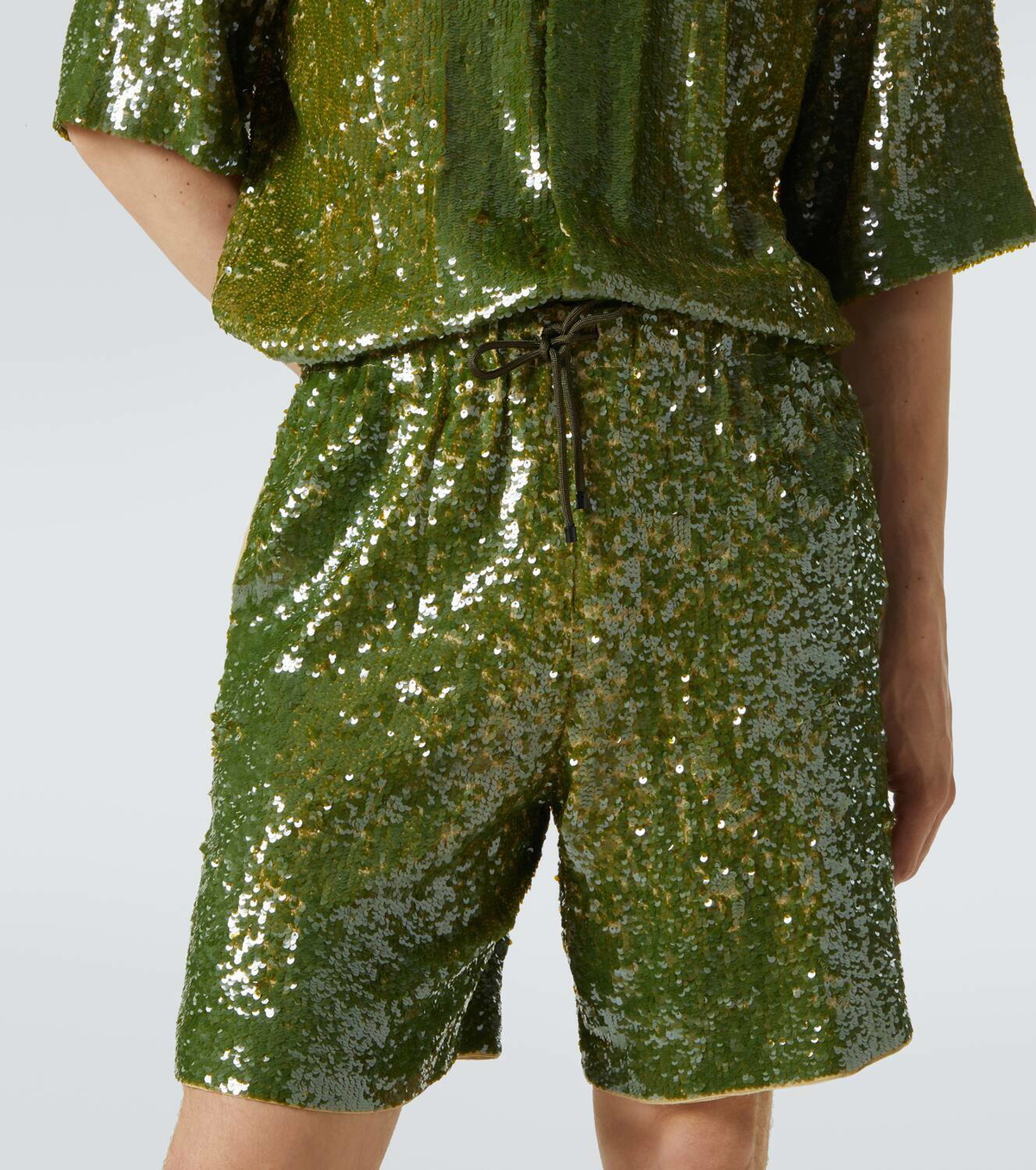 Dries Van Noten Sequined Bermuda shorts