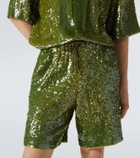 Dries Van Noten Sequined Bermuda shorts