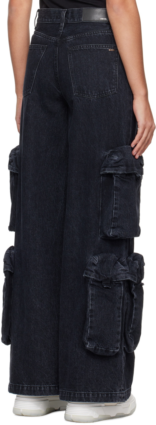 AMIRI Black Baggy Cargo Jeans Amiri