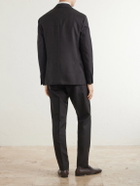 Lardini - Prince of Wales Checked Wool Suit Jacket - Brown