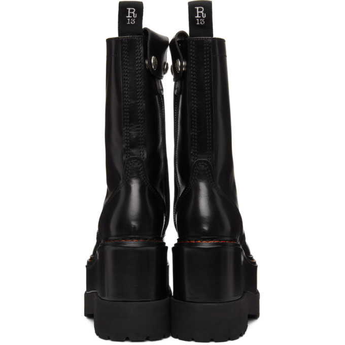 R13 Black Medium Platform Boots R13