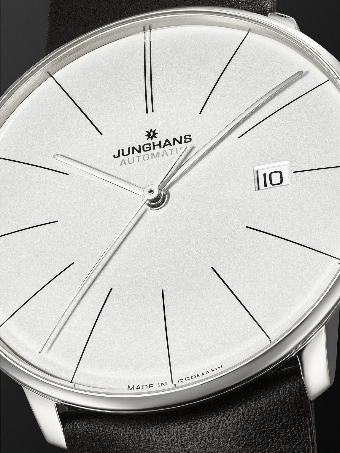 Junghans - Meister Fein Automatic 39.5mm Stainless Steel and Leather Watch, Ref. No. 27/4152.00