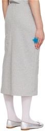 Ashley Williams Gray 3D Bow Maxi Skirt