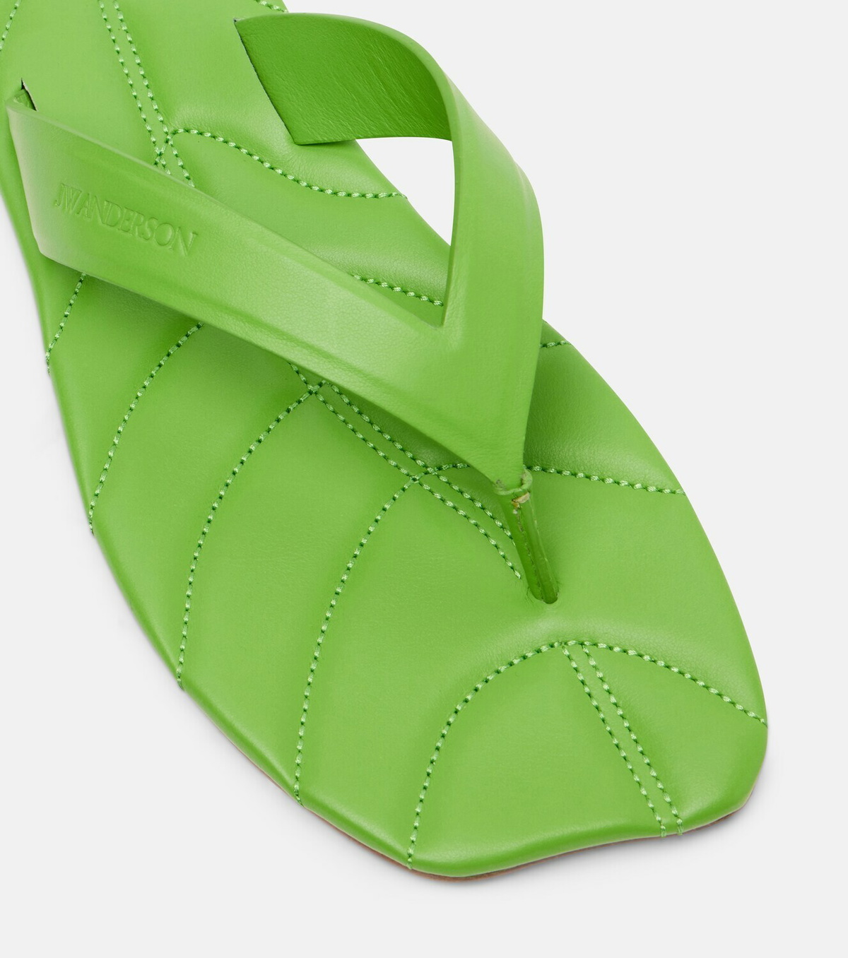 JW Anderson Leaf leather thong sandals