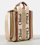 Chloé Woody North South Mini canvas tote bag