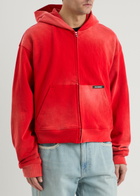 Nahmias Sunfade Hooded Cotton Sweatshirt Red