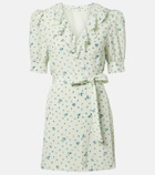 Alessandra Rich Floral silk minidress