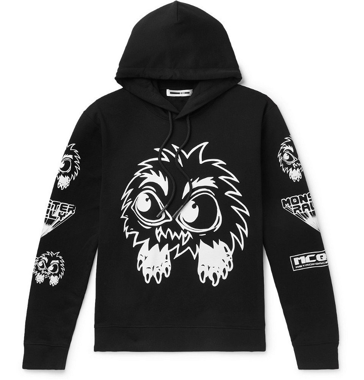 Photo: McQ Alexander McQueen - Monster Rally Printed Loopback Cotton-Jersey Hoodie - Black