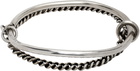 Ann Demeulemeester Silver Irregular Bangle Bracelet