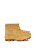 Diesel D-Hammer-Suede ankle boots with embossed logo - Boots - Unisex - Brown