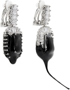 Ottolinger Silver & Black Diamond Dip Earrings
