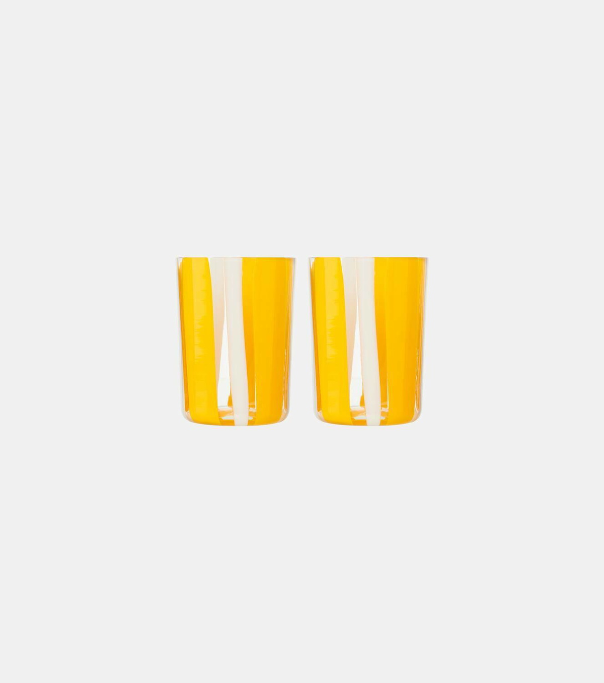 Dolce&Gabbana Casa Taormina set of 2 striped glass tumblers