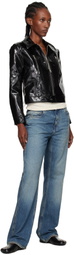Coperni Black Cactus Faux-Leather Jacket