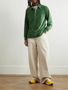 Needles - Cotton-Blend Velour Polo Shirt - Green