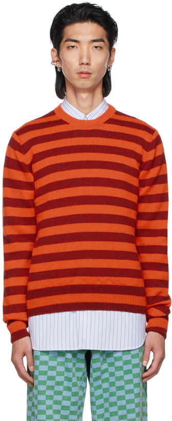 Photo: Molly Goddard SSENSE Exclusive Orange & Red Flavin Sweater