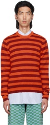 Molly Goddard SSENSE Exclusive Orange & Red Flavin Sweater
