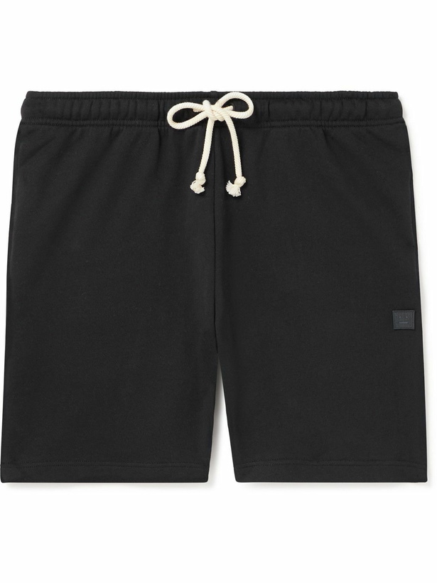 Photo: Acne Studios - Forge Straight-Leg Cotton-Jersey Drawstring Shorts - Black