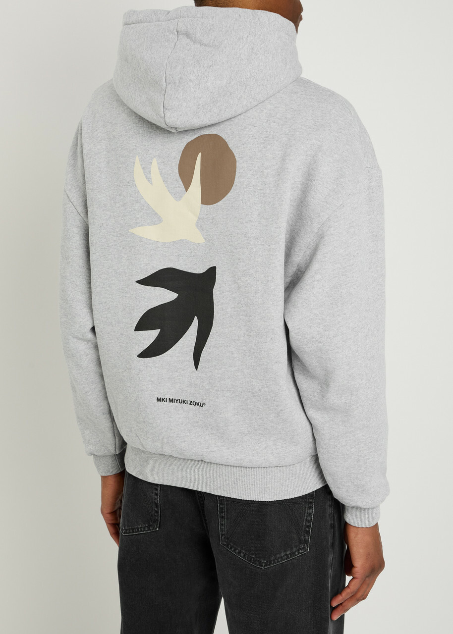 waikikduffy様 Mki Miyuki Zoku Mki Swallow Hooded Cotton-blend Sweatshirt