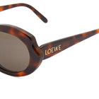 Loewe Eyewear Women's Loewe Slim Sunglasses in Dark Havana/Brown 
