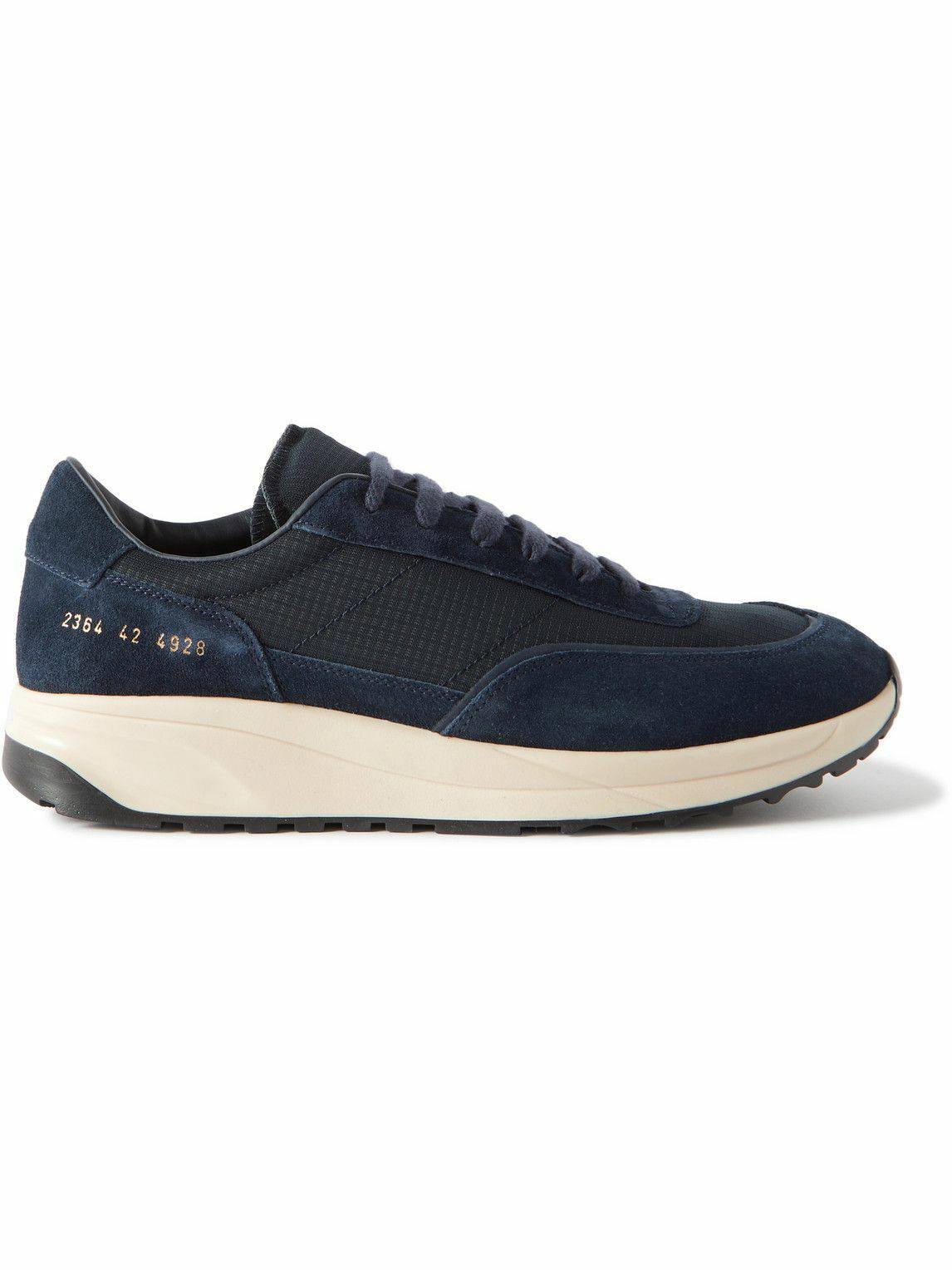 Common Projects - Track 80 Leather-Trimmed Suede and Ripstop Sneakers ...