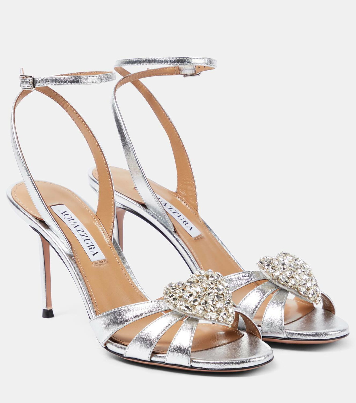 Aquazzura Love Me 85 metallic leather sandals Aquazzura