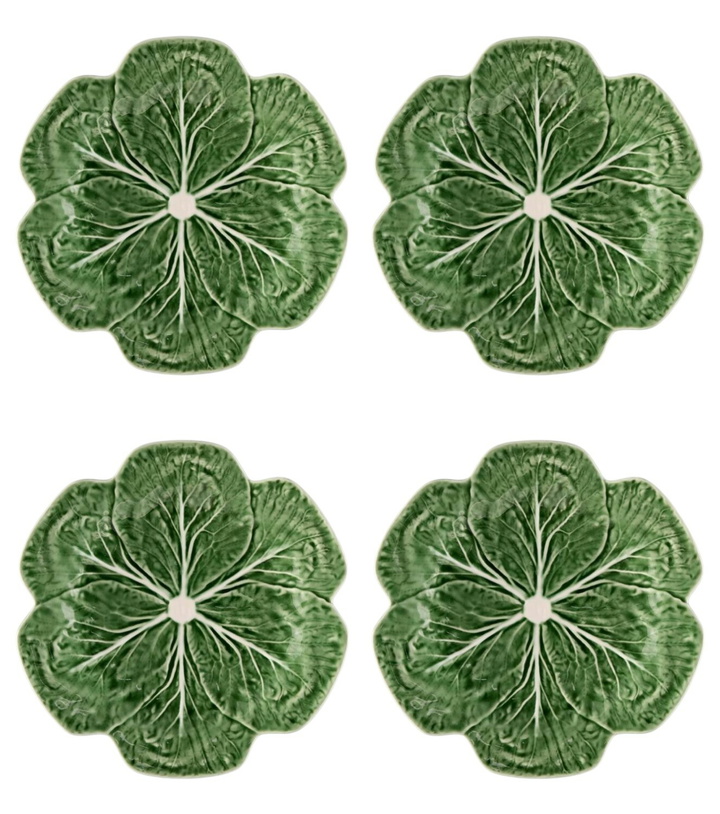 Photo: Bordallo Pinheiro Couve set of 4 ceramic dinner plates