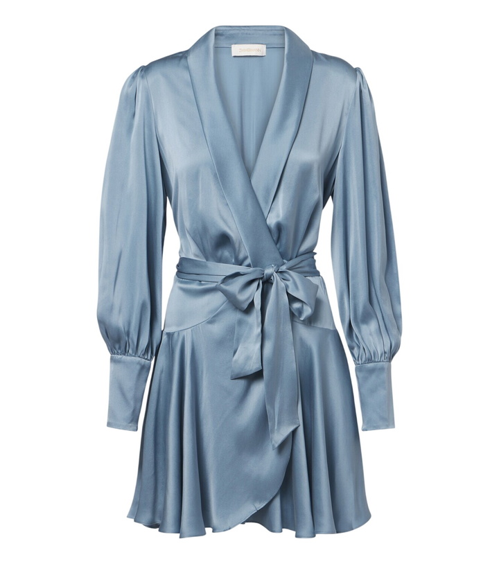 Photo: Zimmermann Silk satin wrap dress