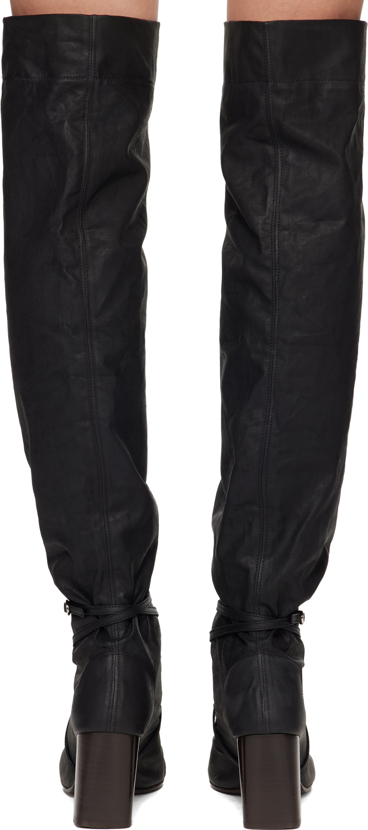LEMAIRE Black Knotted Anatomic 80 Boots