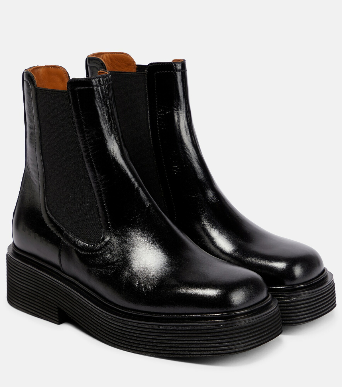 Marni - Leather platform Chelsea boots Marni