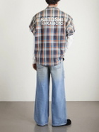 Satoshi Nakamoto - Blessed To Be Stressed Straight-Leg Distressed Jeans - Blue