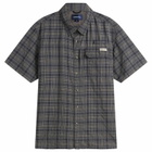 thisisneverthat Men's Plaid Short Sleeve Fishing Shirt in Dark Navy