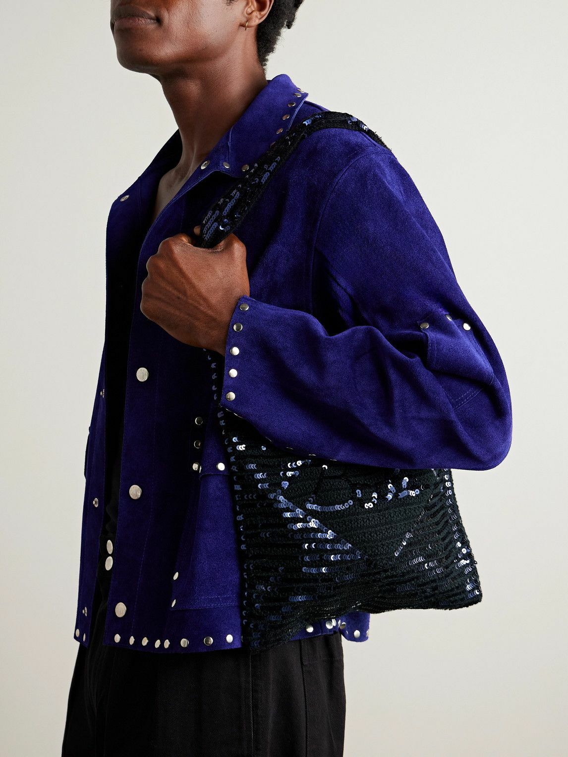 BODE - Spotlight Sequin-Embellished Wool Tote