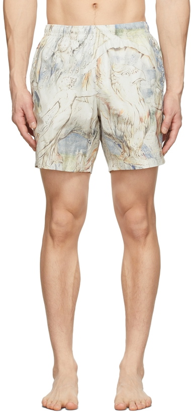 Photo: Alexander McQueen Off-White William Blake Dante Swim Shorts