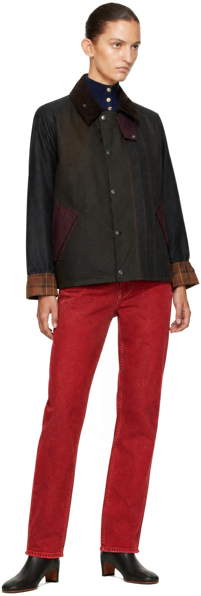 Barbour Khaki Patchwork Transport Waxed Jacket