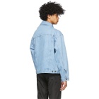 Y/Project Blue Asymmetric Collar Denim Jacket