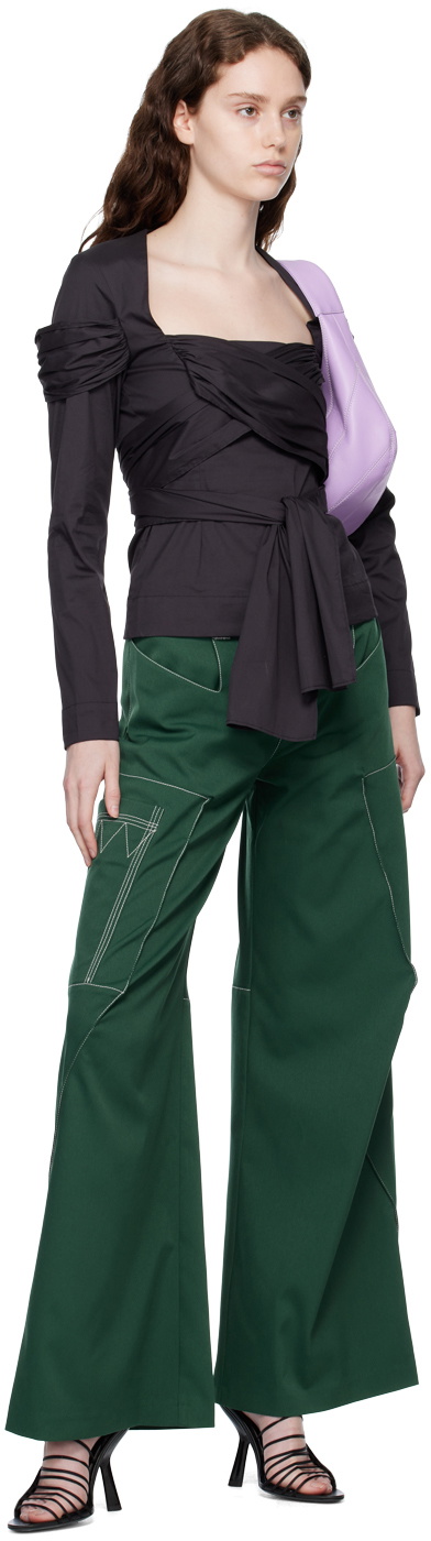 Kiko Kostadinov Green Angled Trousers Kiko Kostadinov Kiko Kostadinov Green Angled Trousers Kiko Kostadinov