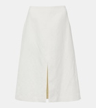 Dries Van Noten Gabardine midi skirt