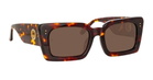 Linda Farrow Nieve Dark T-shell / Yellow Gold Sunglasses
