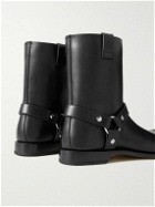 LOEWE - Paula's Ibiza Campo Embellished Leather Boots - Black